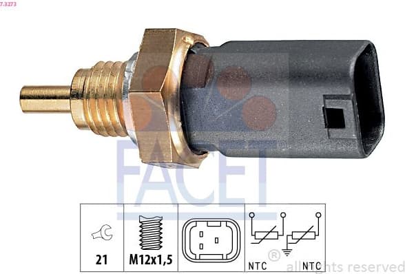 Sensor, coolant temperature Made in Italy - OE Equivalent 7.3273