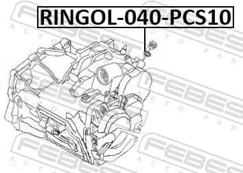Seal Ring, oil drain plug RINGOL-040-PCS10 - image 2