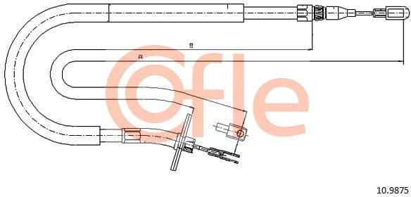 Cable Pull, parking brake 92.10.9875