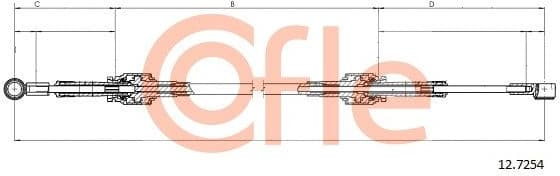 Cable Pull, manual transmission 92.12.7254