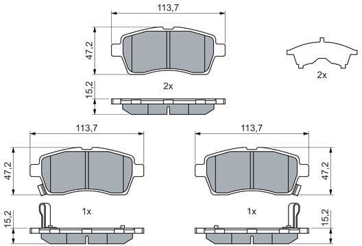Brake Pad Set, disc brake 0986460075
