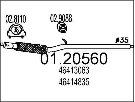 Exhaust Pipe 01.20560