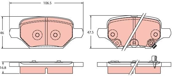 Brake Pad Set, disc brake GDB2406