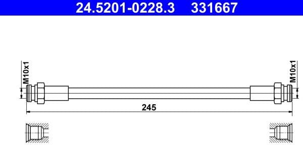 Brake Hose 24-5201-0228-3