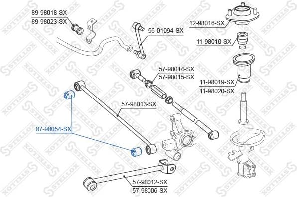 Mounting, control/trailing arm 87-98054-SX - image 2