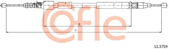 Cable Pull, parking brake 92.11.5759