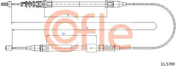 Cable Pull, parking brake 92.11.5769
