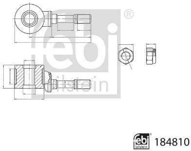 Link/Coupling Rod, stabiliser bar 184810
