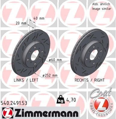 Brake Disc BLACK Z 540.2491.53