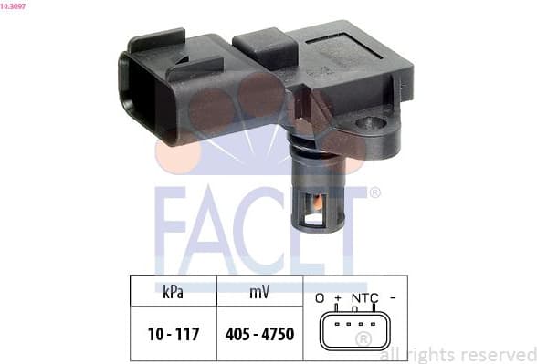 Air Pressure Sensor, altitude adaption Made in Italy - OE Equivalent 10.3097