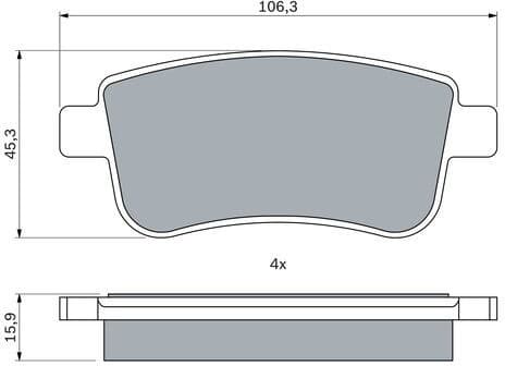 Brake Pad Set, disc brake 0 986 424 942 - image 5