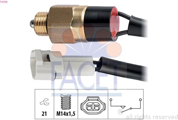Switch, reverse light Made in Italy - OE Equivalent 7.6120