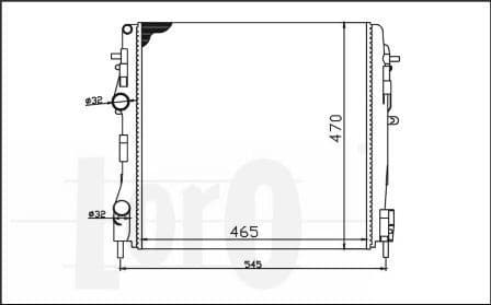 Radiator, engine cooling LORO 042-017-0028 - image 2