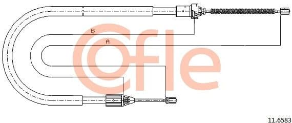 Cable Pull, parking brake 92.11.6583