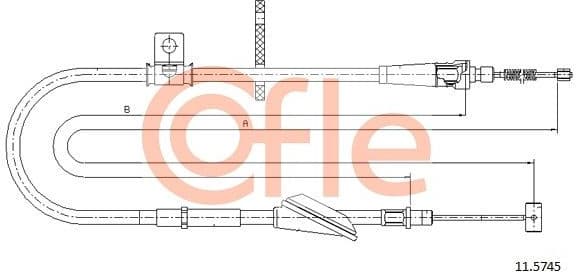 Cable Pull, parking brake 92.11.5745