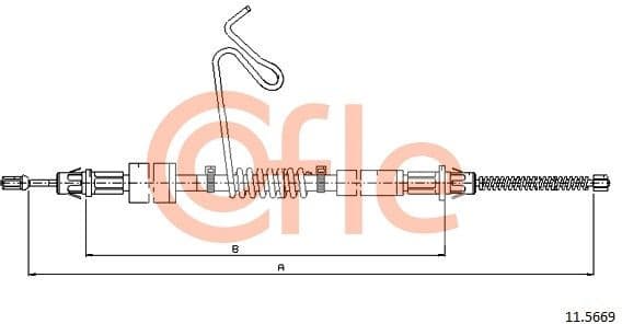 Cable Pull, parking brake 92.11.5669