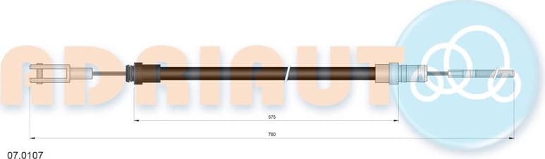 Cable Pull, clutch control 07.0107