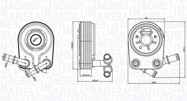 Oil Cooler, engine oil 350300000100