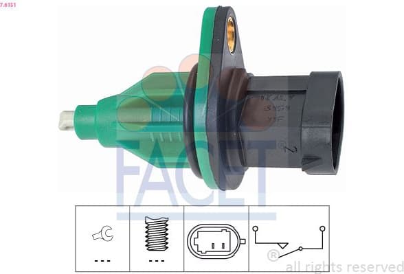 Switch, reverse light Made in Italy - OE Equivalent 7.6151