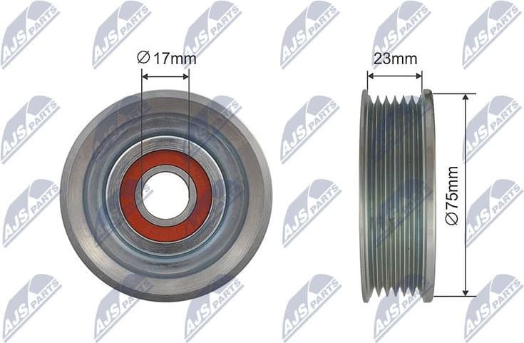 Tensioner Pulley, V-ribbed belt RNK-MZ-015