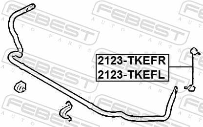 Link/Coupling Rod, stabiliser bar 2123-TKEFR - image 2