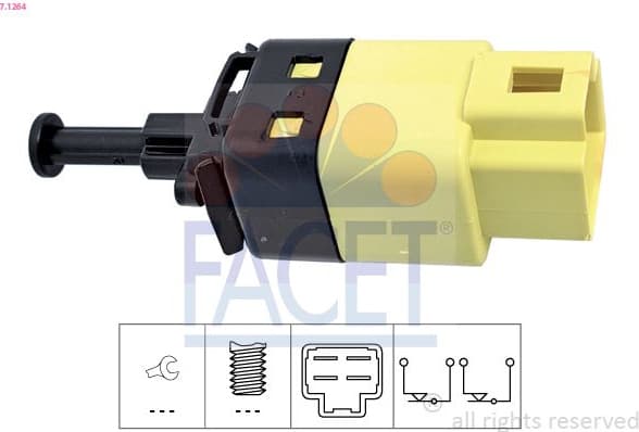 Stop Light Switch Made in Italy - OE Equivalent 7.1264
