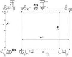 Radiator, engine cooling EASY FIT 53029