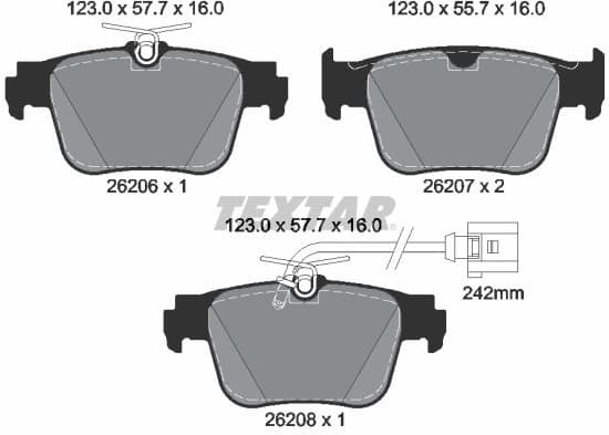Brake Pad Set, disc brake Q+ 2620603