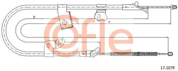 Cable Pull, parking brake 92.17.1079