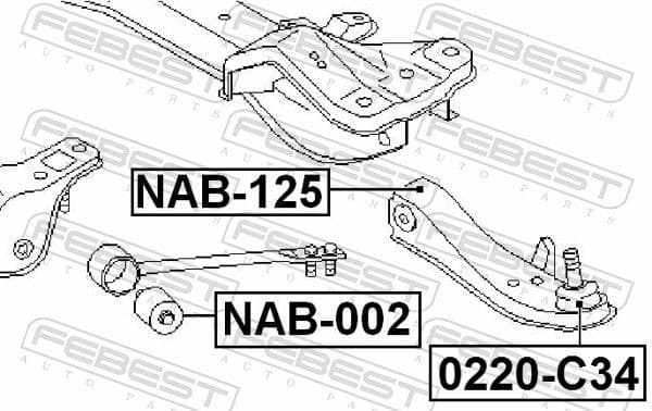 Mounting, control/trailing arm NAB-125 - image 2