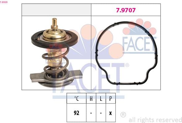 Thermostat, coolant Made in Italy - OE Equivalent 7.8929