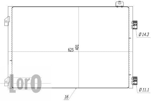 Condenser, air conditioning LORO 042-016-0024 - image 2