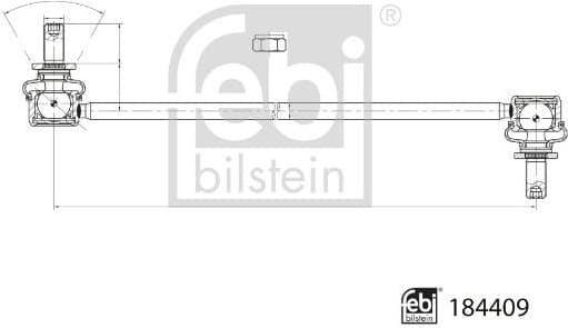 Link/Coupling Rod, stabiliser bar 184409