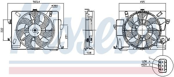 Fan, engine cooling 850049