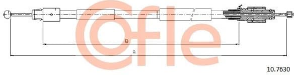 Cable Pull, parking brake 92.10.7630