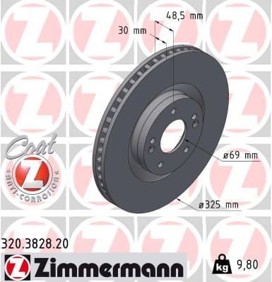 Brake Disc COAT Z 320.3828.20