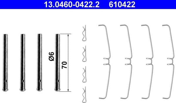 Accessory Kit, disc brake pad 13.0460-0422.2