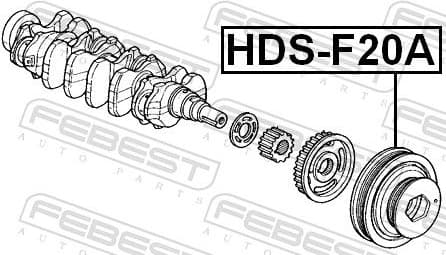 Belt Pulley, crankshaft HDS-F20A - image 2