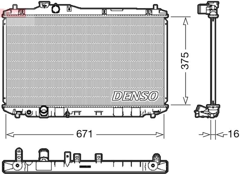 Radiator, engine cooling DRM40037