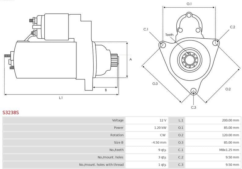 Starter AS S3238S - image 5