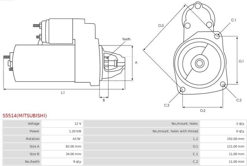 Starter Mitsubishi S5514(MITSUBISHI) - image 5