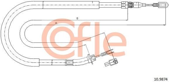 Cable Pull, parking brake 92.10.9874
