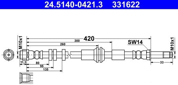 Brake Hose 24-5140-0421-3