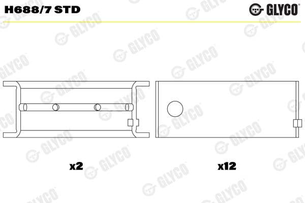 Crankshaft Bearing H688/7 STD