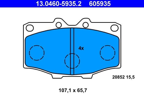 Brake Pad Set, disc brake 13-0460-5935-2
