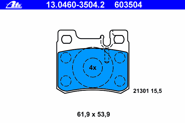 Brake Pad Set, disc brake 13.0460-3504.2