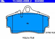 Brake Pad Set, disc brake 13.0460-4988.2