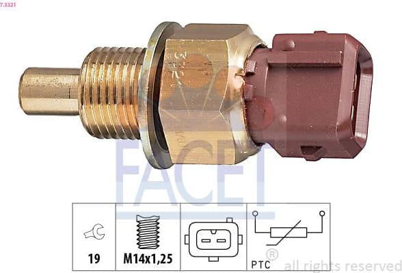 Sensor, coolant temperature Made in Italy - OE Equivalent 7.3321