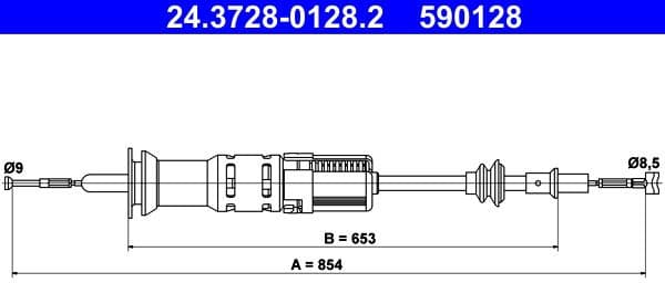 Cable Pull, clutch control 24-3728-0128-2