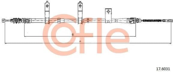 Cable Pull, parking brake 92.17.6031